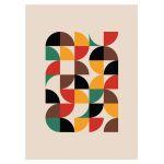 Colorful semicircles Poster