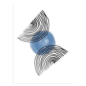 Curly lines and circle I Poster 2