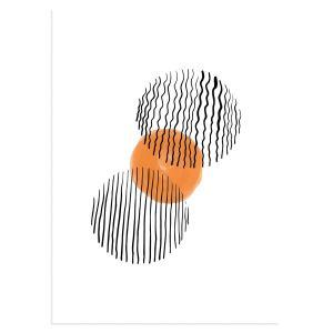 Curly lines and circle. αφίσα κάδρο  Αφίσα πόστερ με μαύρη κορνίζα 2