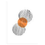 Curly lines and circle. αφίσα κάδρο  Αφίσα