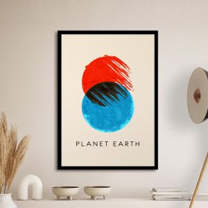 Planet Earth. αφίσα κάδρο  Αφίσα πόστερ με μαύρη κορνίζα