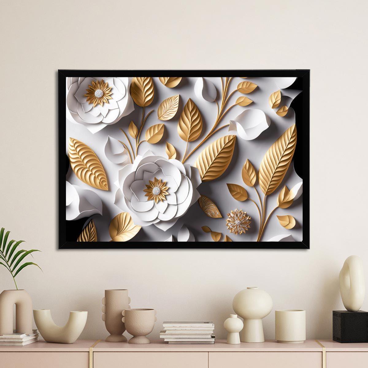 English Crafts And Floral Decoration White Flowers Poster main image 0