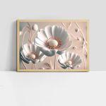 White flowers, poster