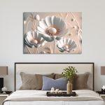 White flowers, poster