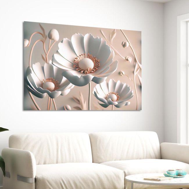 White flowers, αφίσα, κάδρο