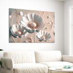 White flowers, poster