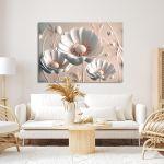 White flowers, poster