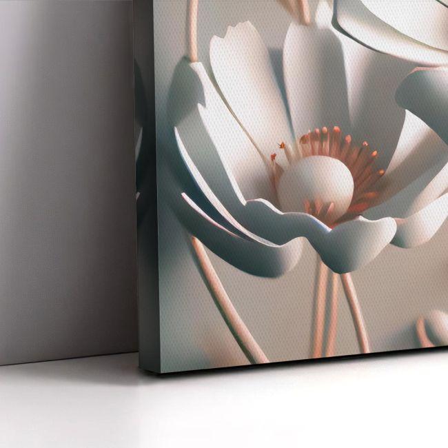 White flowers, poster