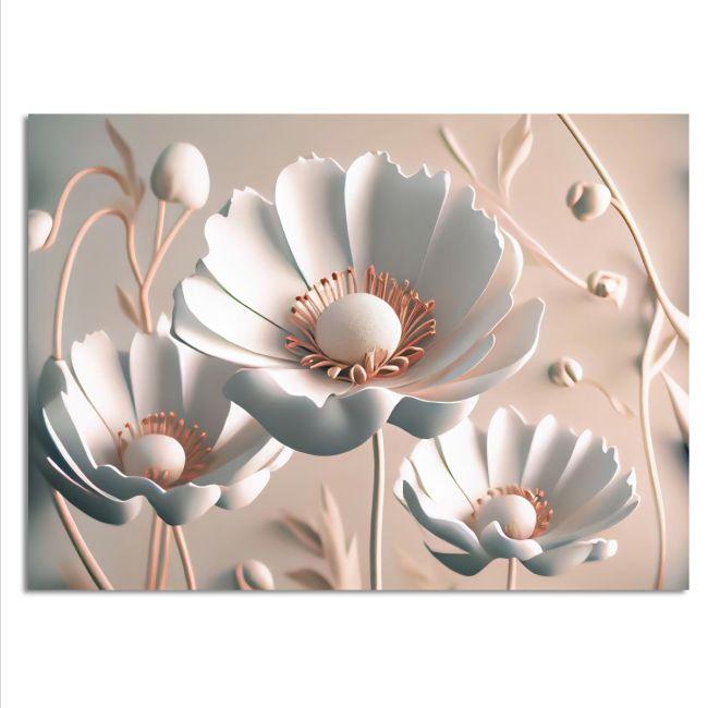 White flowers, αφίσα, κάδρο