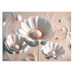 White flowers, poster