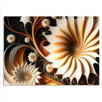 White yellow flowers, poster