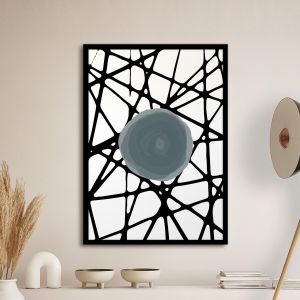 Circles over crossed lines Poster