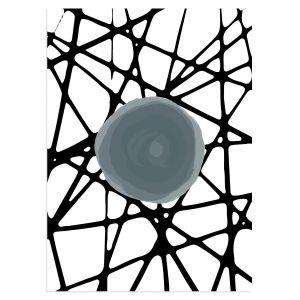 Circles over crossed lines. αφίσα κάδρο  Αφίσα πόστερ με μαύρη κορνίζα 2