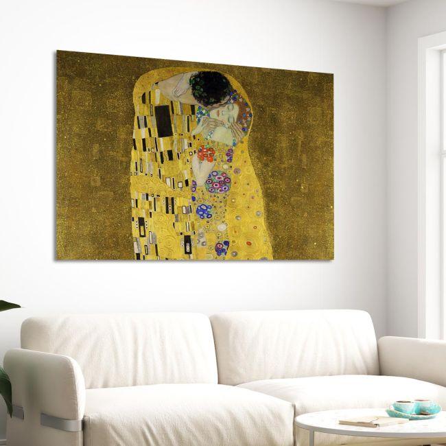 Canvas print The kiss crop, Klimt Gustav