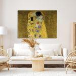 Canvas print The kiss crop, Klimt Gustav
