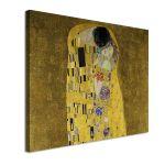 Πίνακας ζωγραφικής σε καμβά The kiss crop Klimt Gustav Καμβάς τελαρωμένος
