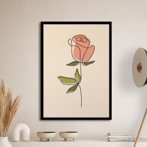 Abstract pink rose, Poster