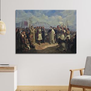 Canvas print The reception of Lord Byron, Vryzakis