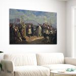Canvas print The reception of Lord Byron, Vryzakis