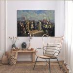 Canvas print The reception of Lord Byron, Vryzakis