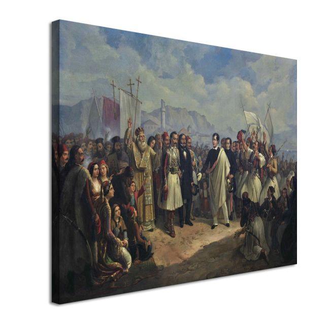 Canvas print The reception of Lord Byron, Vryzakis