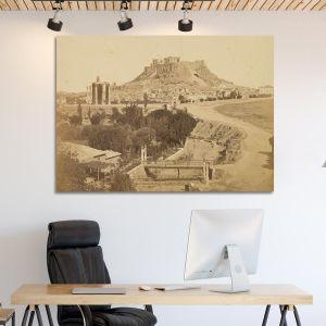 Πίνακας σε καμβά View of the Acropolis from the southeast 1865 Konstantinou D Καμβάς τελαρωμένος