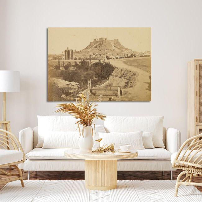 Πίνακας σε καμβά View of the Acropolis from the southeast 1865 Konstantinou D Καμβάς τελαρωμένος
