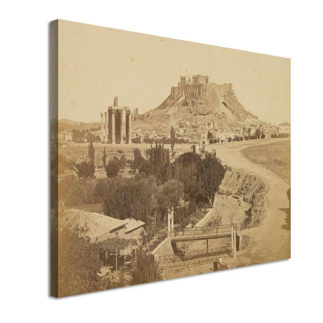 Πίνακας σε καμβά View of the Acropolis from the southeast 1865 Konstantinou D Καμβάς τελαρωμένος