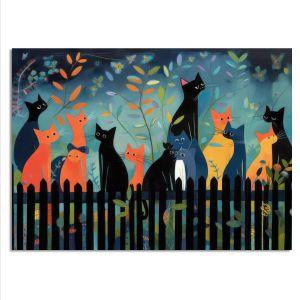 Black cats I αφίσα κάδρο  Αφίσα πόστερ με μαύρη κορνίζα 2