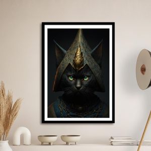 Cats and magic αφίσα κάδρο  Αφίσα πόστερ με μαύρη κορνίζα