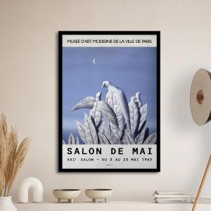 Αφίσα Έκθεσης Musee d'art de Paris I Magritte R αφίσα κάδρο  Αφίσα πόστερ με μαύρη κορνίζα