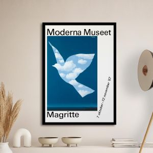 Αφίσα Έκθεσης Moderna Museet I Magritte R αφίσα κάδρο  Αφίσα πόστερ με μαύρη κορνίζα