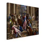 Canvas print Christ driving the money changers from the temple, El Greco