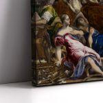 Canvas print Christ driving the money changers from the temple, El Greco