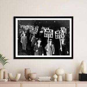 We want beer, poster