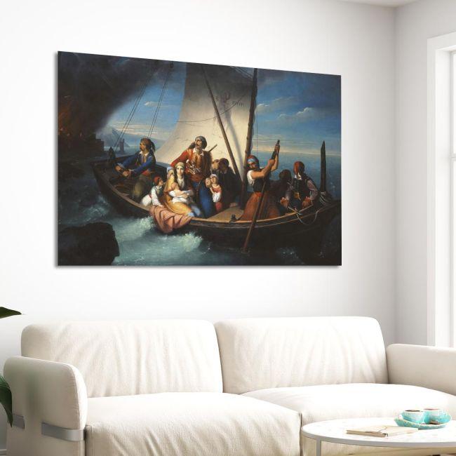 Canvas print The flight from Patras, Tsokos Dionysios