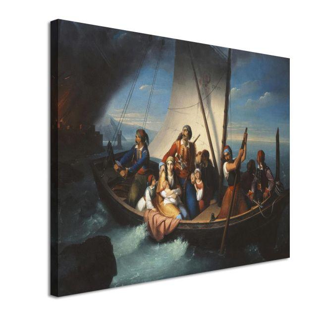 Canvas print The flight from Patras, Tsokos Dionysios