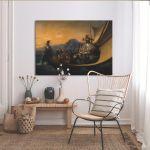 Canvas print The flight from Parga, Tsokos Dionysios