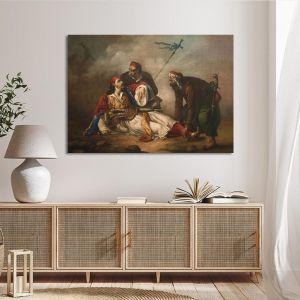 Canvas print The death of Markos Botsaris Tsokos Dionysios Framed canvas View 1 2