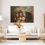 Canvas print The death of Markos Botsaris, Tsokos Dionysios