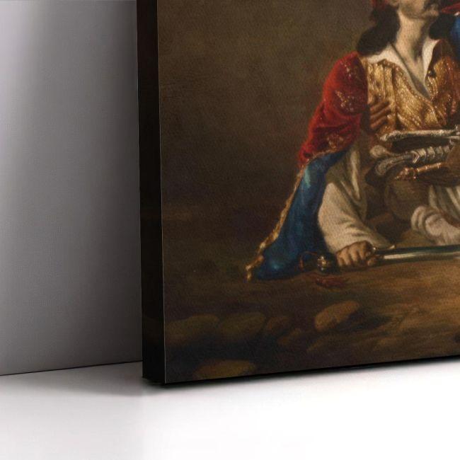 Canvas print The death of Markos Botsaris, Tsokos Dionysios