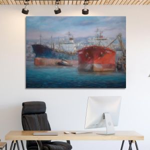Canvas print Tanker ships I