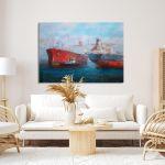 Canvas print Tanker ships