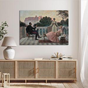 Canvas print On the terrace Rizos I. Framed canvas View 1 2