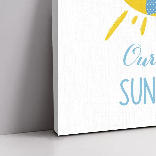 Canvas print welcome to my baptism,Sun, boy