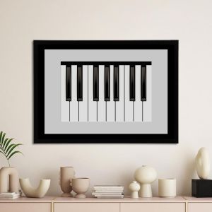Piano keys αφίσα κάδρο  Αφίσα πόστερ με μαύρη κορνίζα