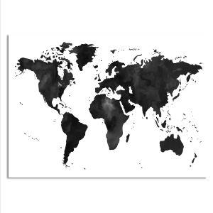 Watercoloured world map, Poster 2