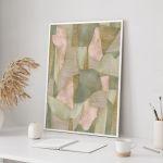 Abstract green forest, poster