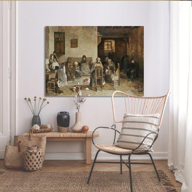 Canvas print The obituaries from Psara, Lytras