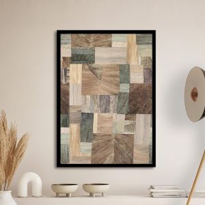 Wooden mosaic, poster